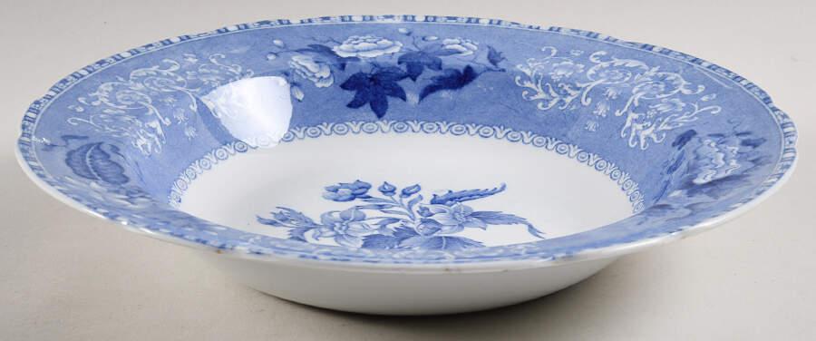 Camilla Blue (Earthenware, Scalloped) Large Rim Soup Bowl by Spode-1