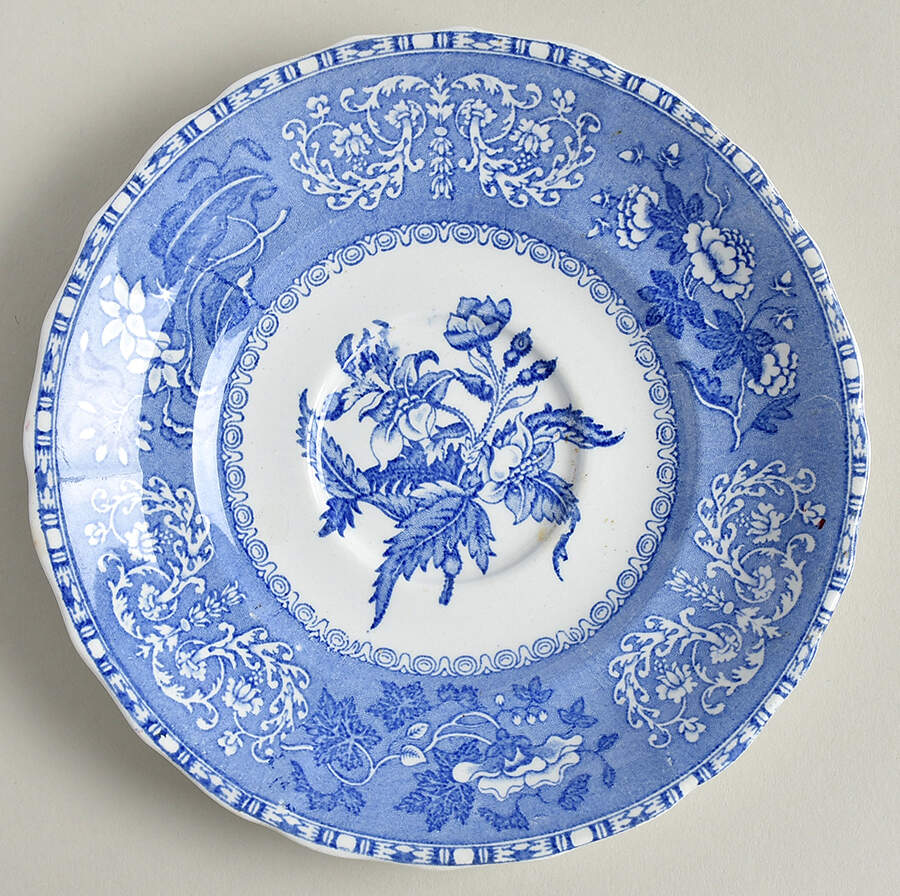 Camilla Blue (Earthenware, Scalloped) Saucer for Oversized Cup by Spode-1