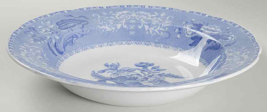 Camilla Blue (Earthenware, Scalloped) 10" Round Vegetable Bowl by Spode-1