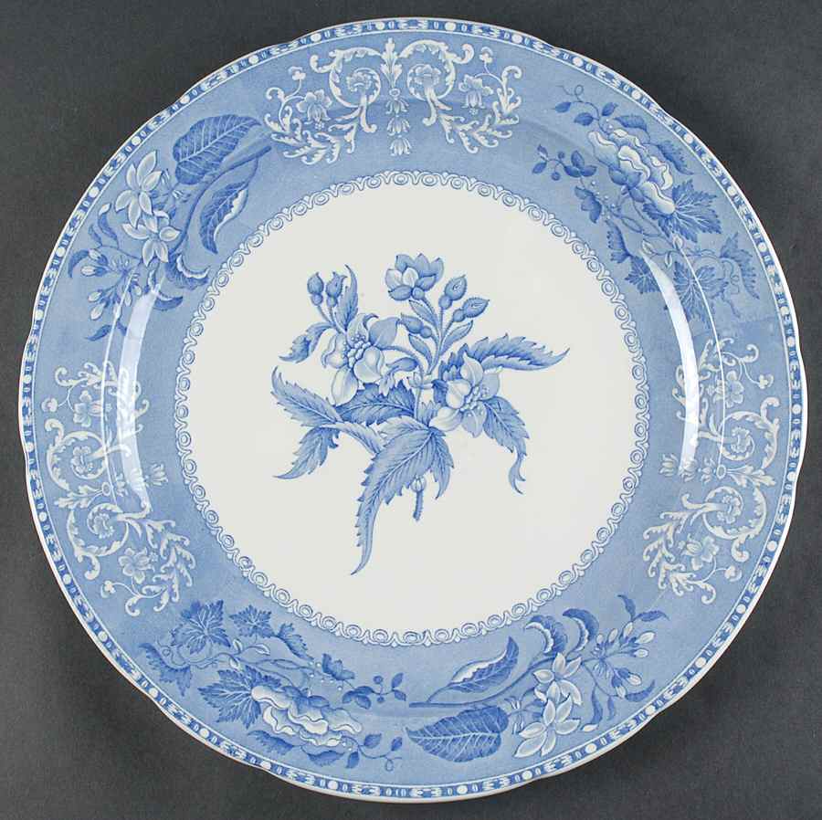 Camilla Blue (Earthenware, Scalloped) 14" Chop Plate (Round Platter) by Spode-1