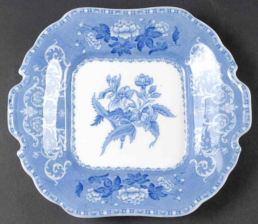 Camilla Blue (Earthenware, Scalloped) Square Cake Plate by Spode-1