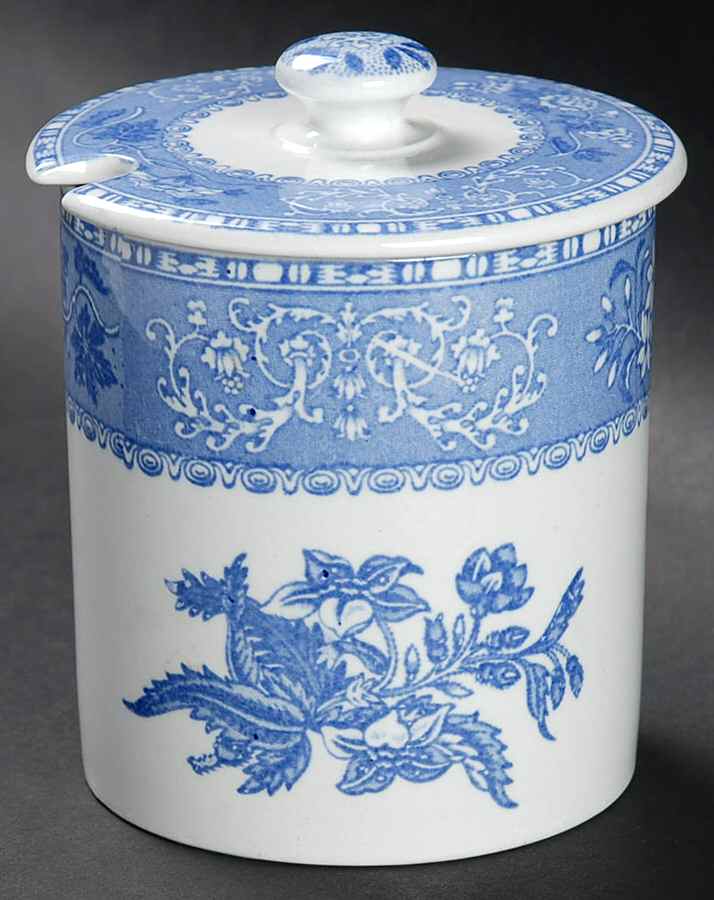 Camilla Blue (Earthenware, Scalloped) Jam/Jelly & Lid by Spode-1