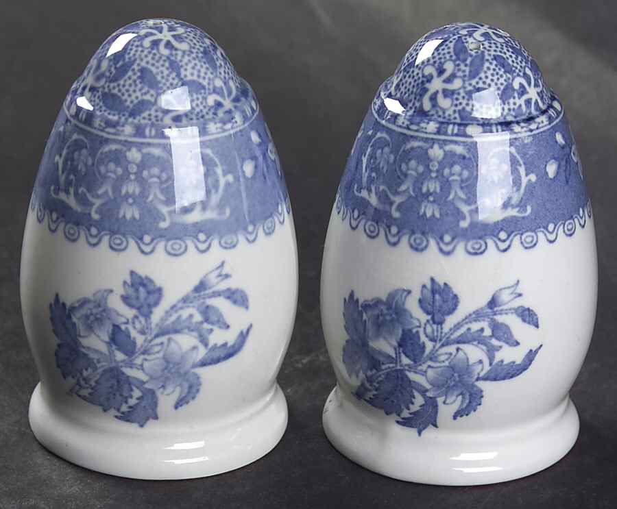 Camilla Blue (Earthenware, Scalloped) Salt & Pepper Set by Spode-1