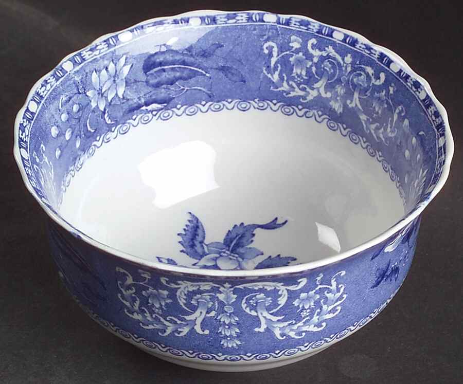 Camilla Blue (Earthenware, Scalloped) Cranberry Bowl by Spode-1