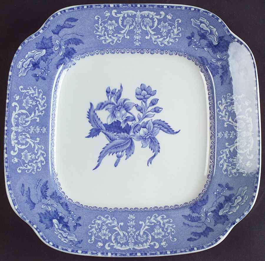 Camilla Blue (Earthenware, Scalloped) Square Salad Plate by Spode-1