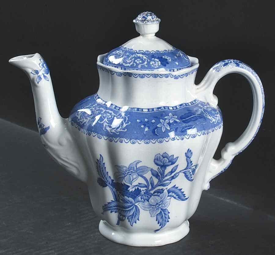 Camilla Blue (Earthenware, Scalloped) Small Coffee Pot & Lid by Spode-1