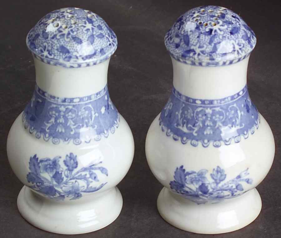Camilla Blue (Earthenware, Scalloped) Salt & Pepper Set by Spode-1