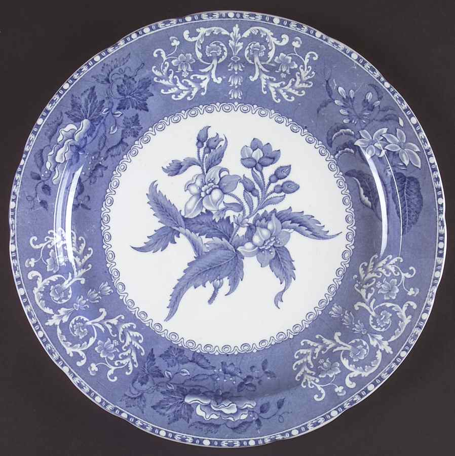 Camilla Blue (Earthenware, Scalloped) 12" Chop Plate (Round Platter) by Spode-1