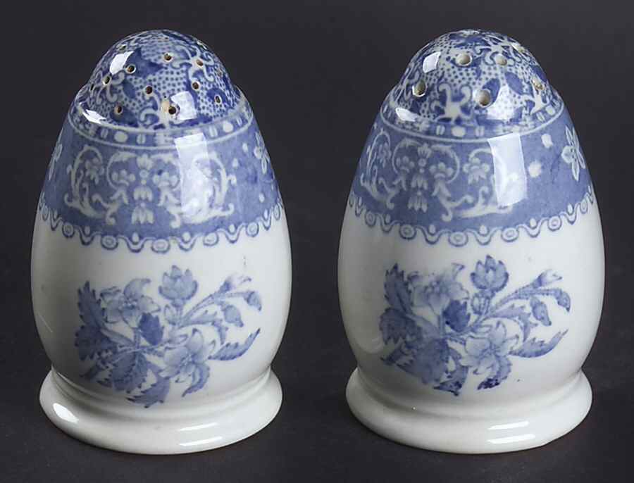 Camilla Blue (Earthenware, Scalloped) Salt & Pepper Set by Spode-1
