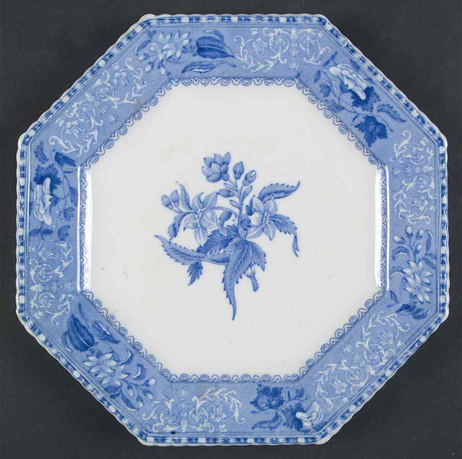 Camilla Blue (Earthenware, Scalloped) Octagonal Salad Plate by Spode-1