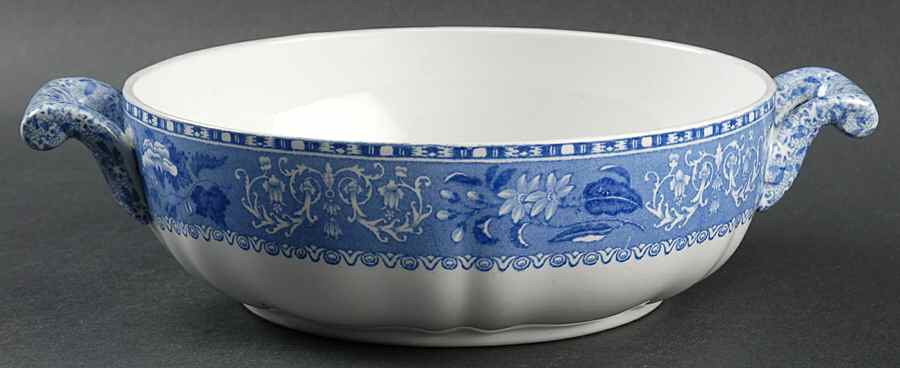Camilla Blue (Earthenware, Scalloped) Round Vegetable No Lid by Spode-1