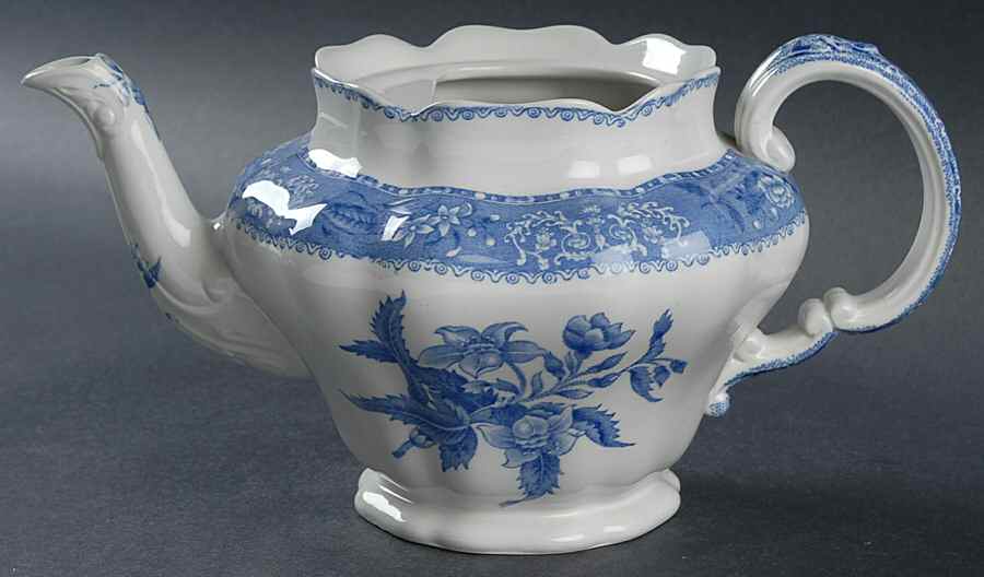 Camilla Blue (Earthenware, Scalloped) Teapot No Lid by Spode-1