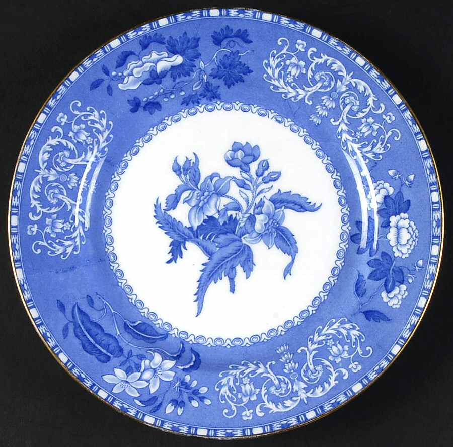 Camilla Blue (Bone, Smooth) Salad Plate by Spode-1