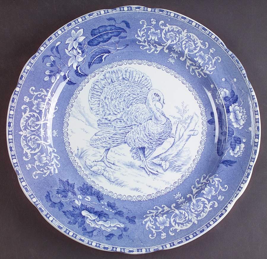 Camilla Blue (Game Bird Center) Dinner Plate by Spode-1