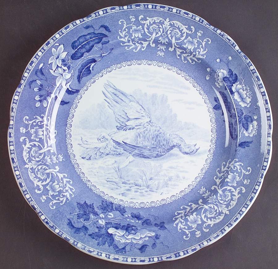 Camilla Blue (Game Bird Center) Dinner Plate by Spode-1