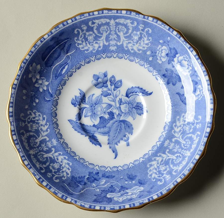 Camilla Blue (Bone, Scalloped) Saucer by Spode-1