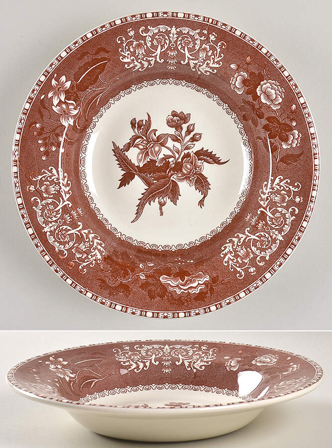 Camilla Brown (Earthenware, Smooth) Large Rim Soup Bowl by Spode-1