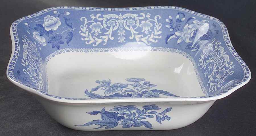 Camilla Blue (Smooth) 9" Square Vegetable Bowl by Spode-1
