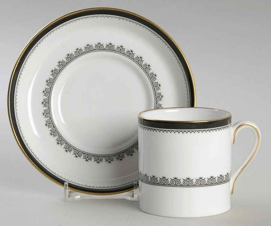 Camelot Flat Demitasse Cup & Saucer Set by Spode-1