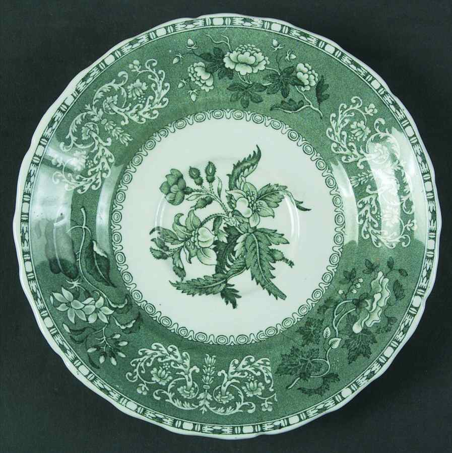 Camilla Light Green (Earthenware, Scallop) Saucer for Bouillon Cup by Spode-1