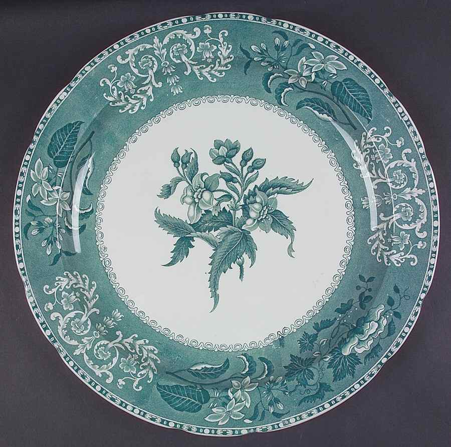 Camilla Light Green (Earthenware, Scallop) 14" Chop Plate (Round Platter) by Spode-1