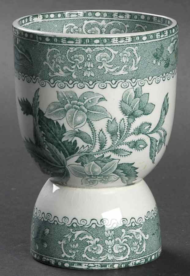 Camilla Light Green (Earthenware, Scallop) Double Egg Cup by Spode-1