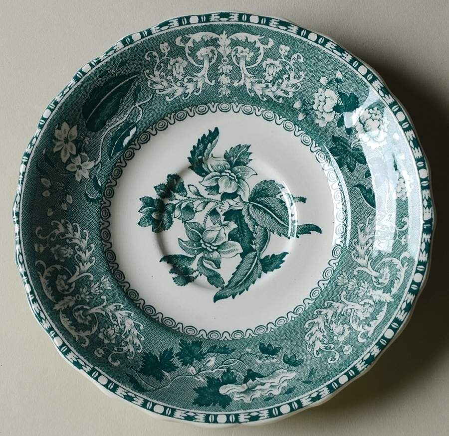Camilla Light Green (Earthenware, Scallop) Saucer by Spode-1