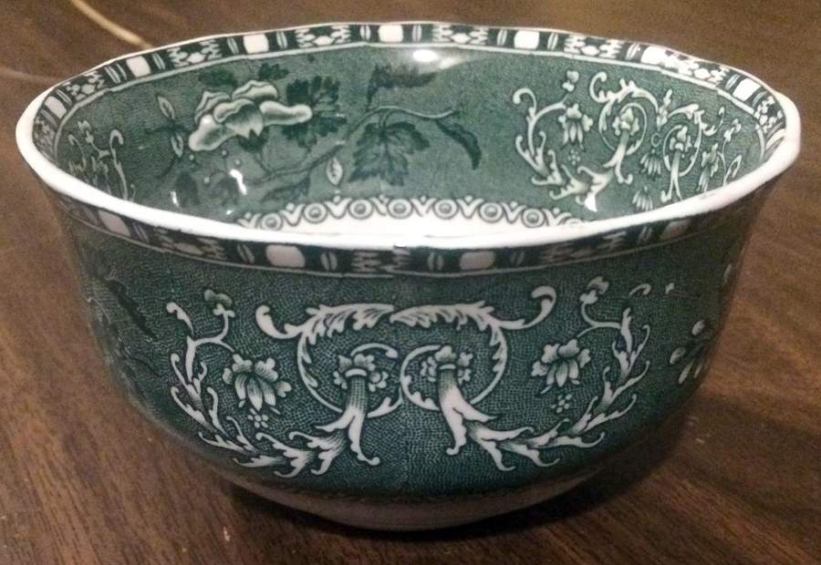 Camilla Light Green (Earthenware, Scallop) Open Sugar Bowl by Spode-1
