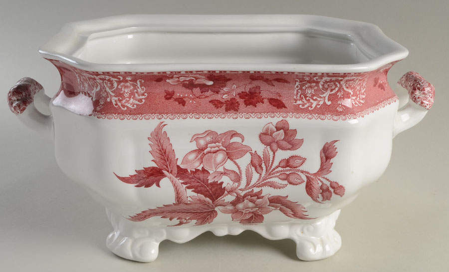 Camilla Red (Earthenware) Rectangular Tureen No Lid by Spode-1