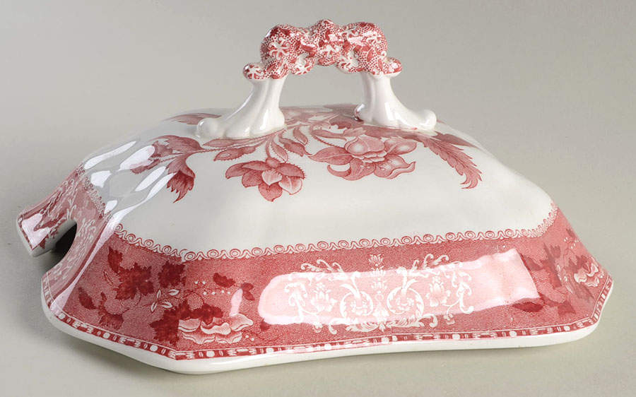 Camilla Red (Earthenware) Lid for Rectangular Tureen by Spode-1