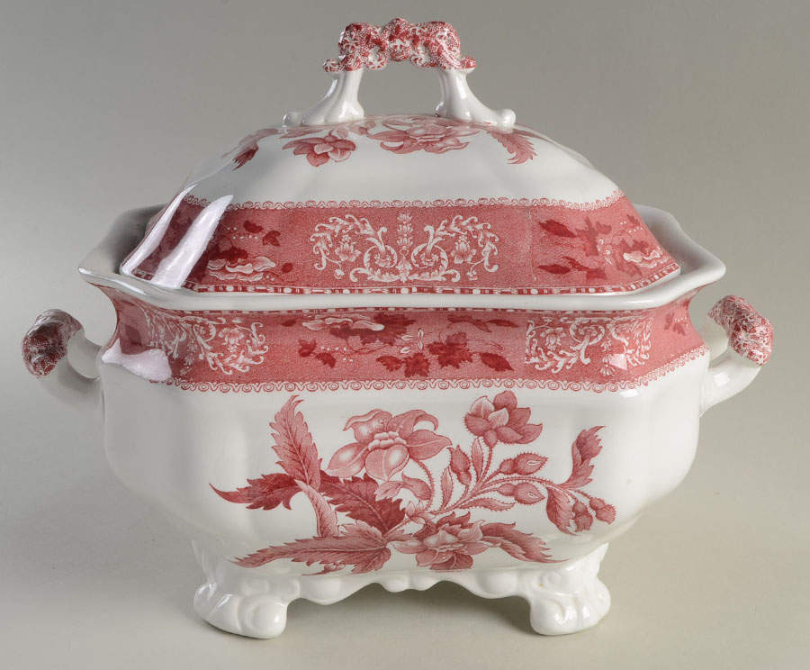 Camilla Red (Earthenware) Rectangular Tureen & Lid by Spode-1