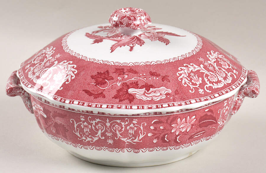 Camilla Red (Earthenware) Mini Round Covered Vegetable by Spode-1