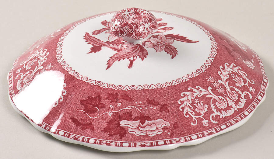 Camilla Red (Earthenware) Lid for Mini Round Vegetable by Spode-1