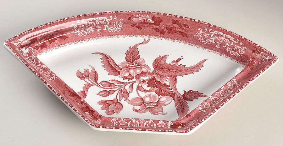 Camilla Red (Earthenware) Canterbury Set, Covered Side, No Lid by Spode-1
