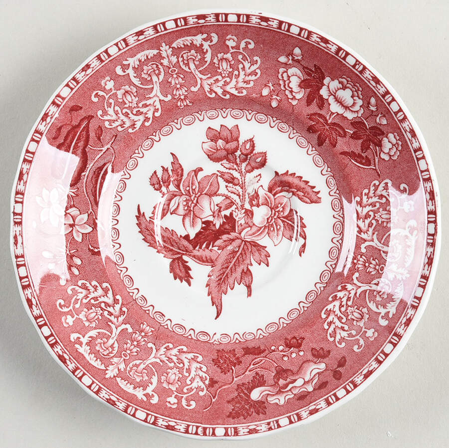 Camilla Red (Earthenware) Saucer for Flat Cup by Spode-1