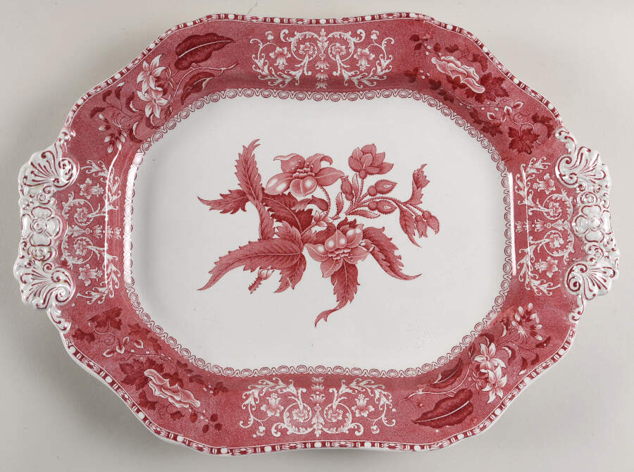Camilla Red (Earthenware) Underplate for Rectangular Tureen by Spode-1