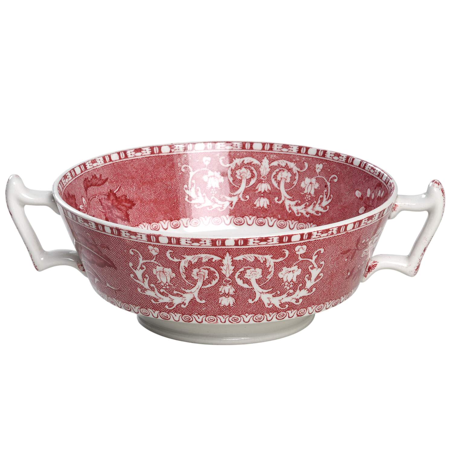 Camilla Red (Earthenware) Flat Cream Soup Bowl by Spode-1
