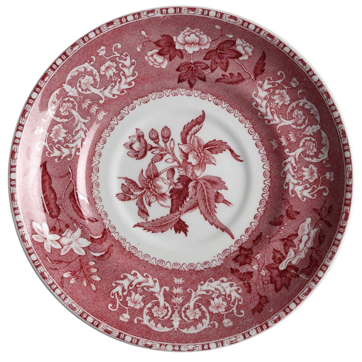 Camilla Red (Earthenware) Saucer for Flat Cream Soup Bowl by Spode-1
