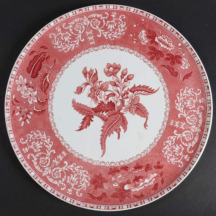 Camilla Red (Earthenware) Round Torte Plate by Spode-1