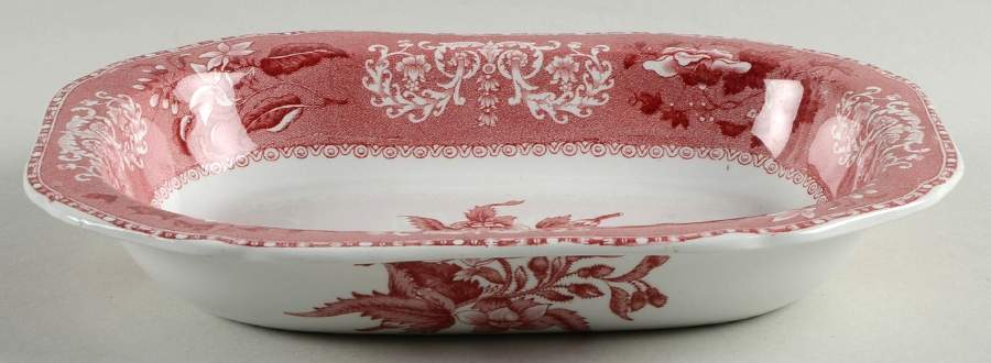 Camilla Red (Earthenware) 9" Oval Vegetable Bowl by Spode-1