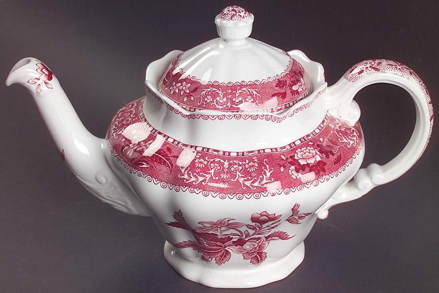 Camilla Red (Earthenware) Teapot & Lid by Spode-1