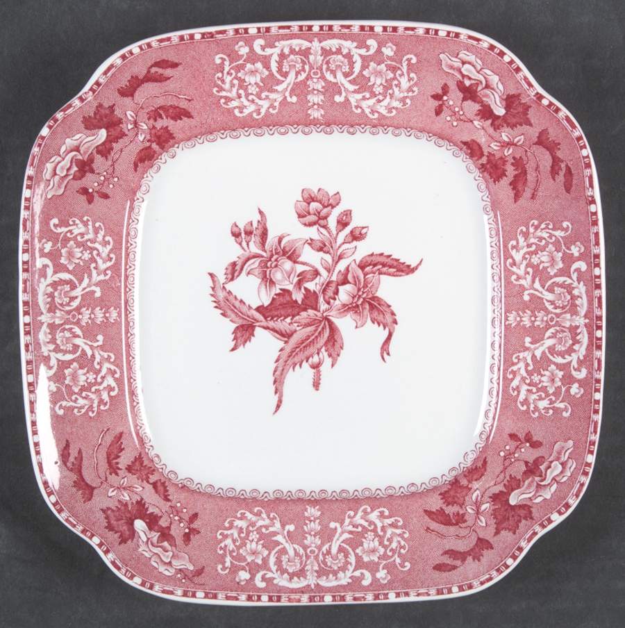 Camilla Red (Earthenware) Square Salad Plate by Spode-1