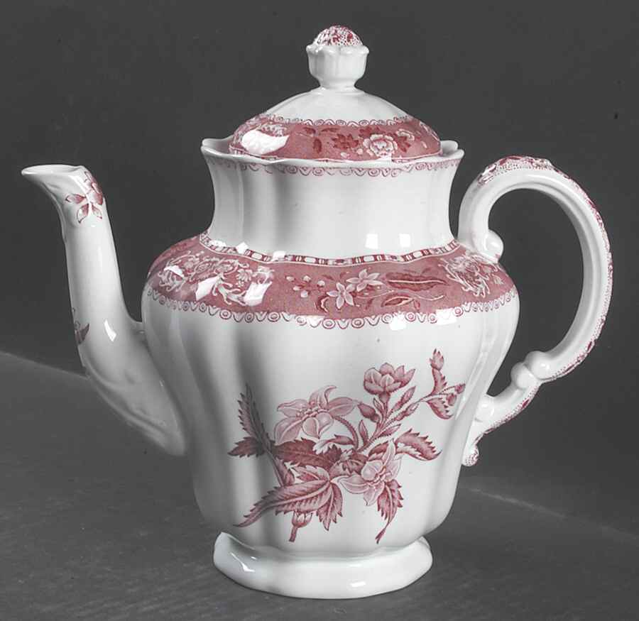 Camilla Red (Earthenware) Coffee Pot & Lid by Spode-1