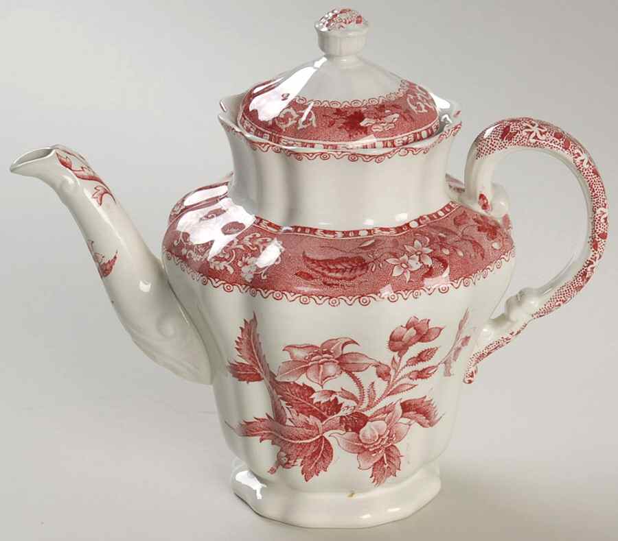 Camilla Red (Earthenware) Mini Coffee Pot & Lid by Spode-1