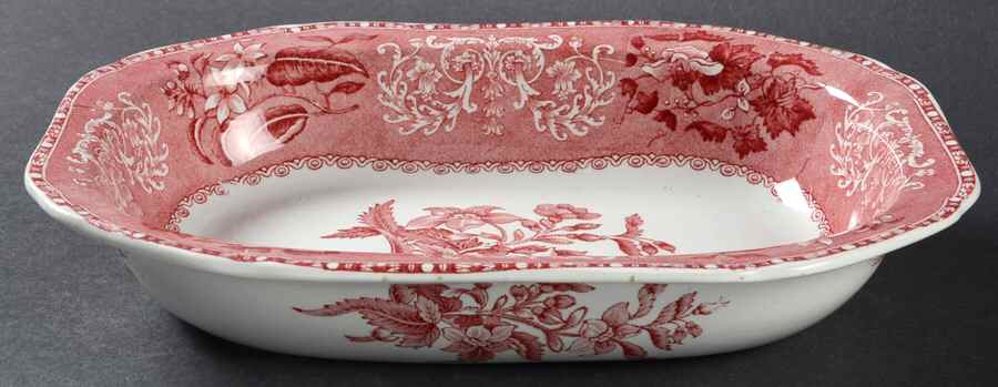 Camilla Red (Earthenware) 10" Oval Vegetable Bowl by Spode-1