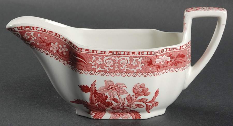 Camilla Red (Earthenware) Gravy Boat by Spode-1