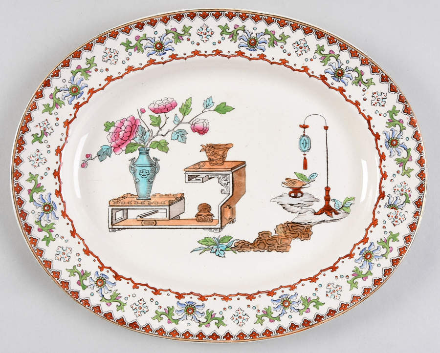Canton (Smooth) 11" Oval Serving Platter by Spode-1