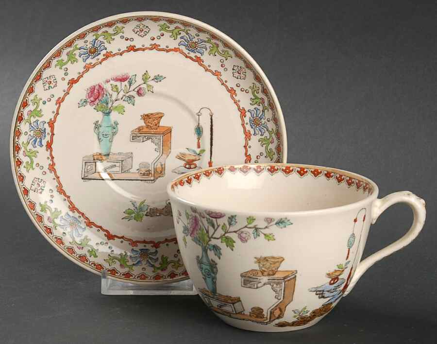 Canton (Smooth) Flat Cup & Saucer Set by Spode-1
