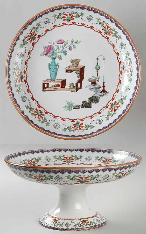 Canton (Smooth) Round Compote (Height X Width) by Spode-1