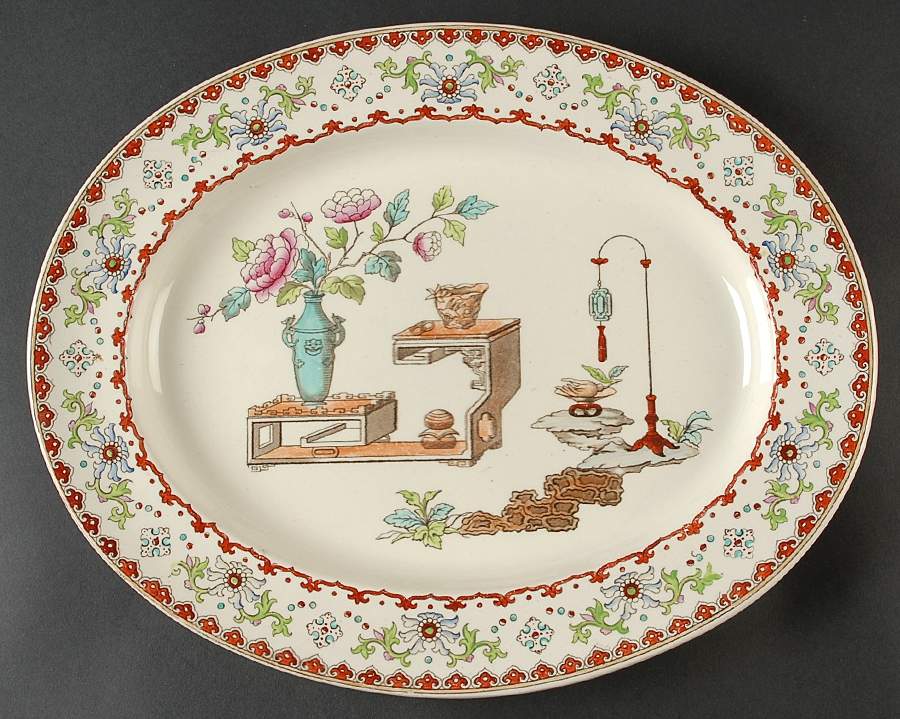 Canton (Smooth) 15" Oval Serving Platter by Spode-1
